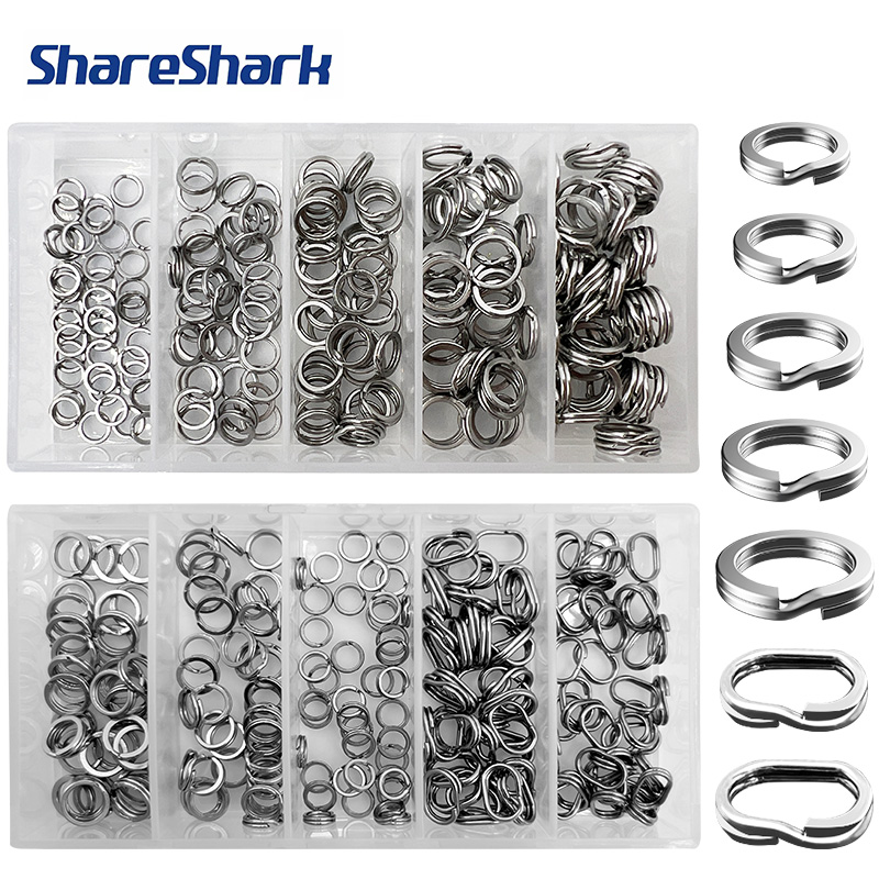 Fishing Quest - ShareShark 200pcs/box High-Strength Stainless Steel Split