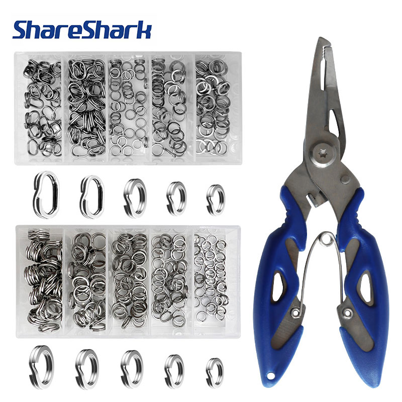 Fishing Quest - ShareShark 200pcs Stainless Steel Split Ring
