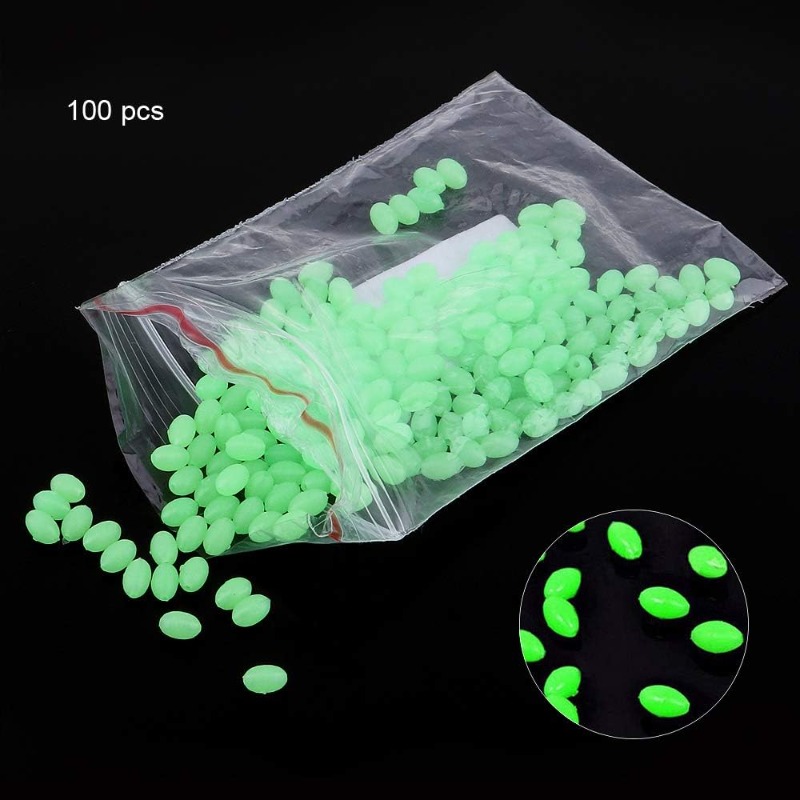 100pcs/lot Oval Night Luminous - đánh giá và giá Fishing Quest