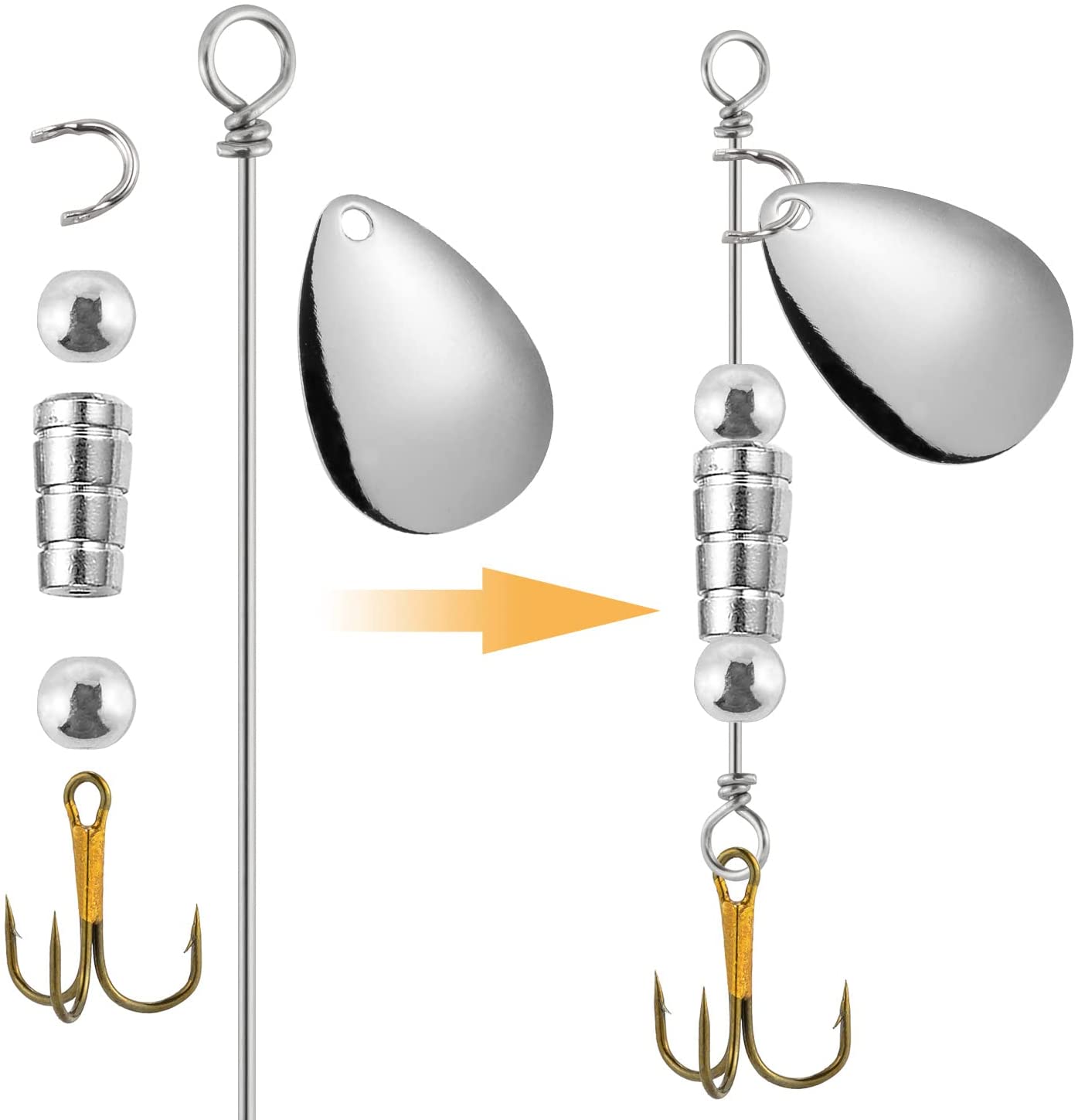 30/100 Viên Spinner Dụ Làm Trụ - đánh giá và giá Bass Fishing Lure