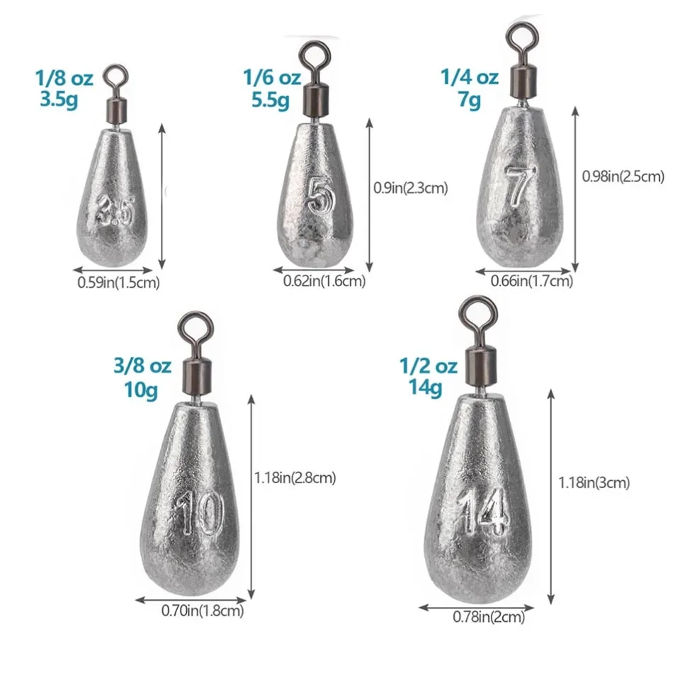 10pcs/lot Fishing Weight Sinke - đánh giá và giá Fishing Quest