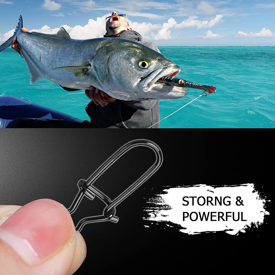 50Pcs Crankbait Snaps Stainles - đánh giá và giá Fishing Quest