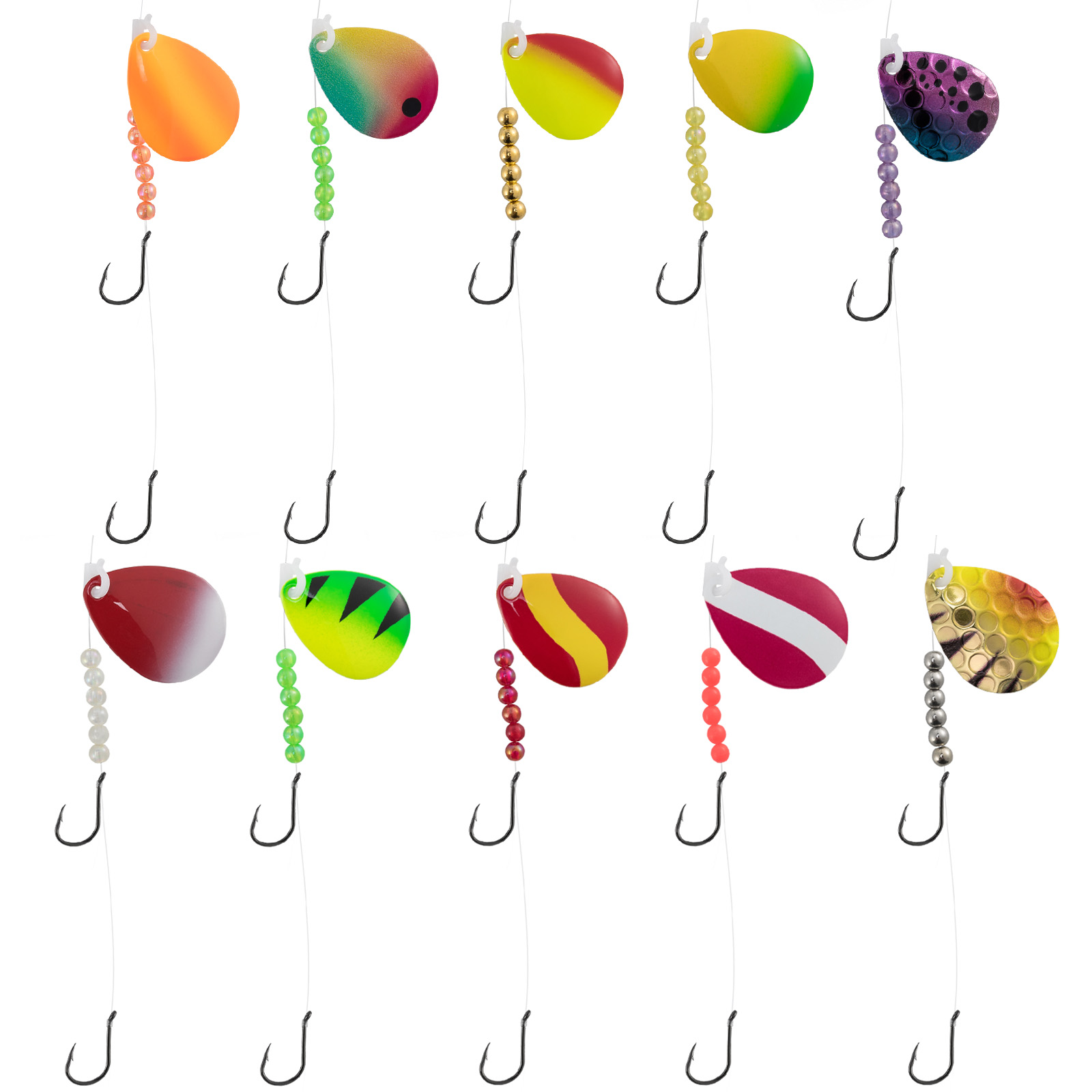 10pcs Walleye Spinner Rig 114c - đánh giá và giá Surf Fishing Equipment
