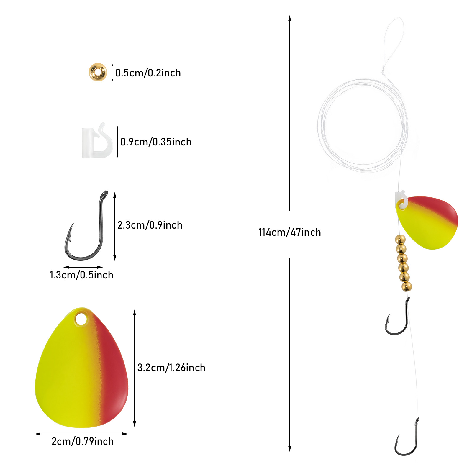 10pcs Walleye Spinner Rig 114c - đánh giá và giá Surf Fishing Equipment